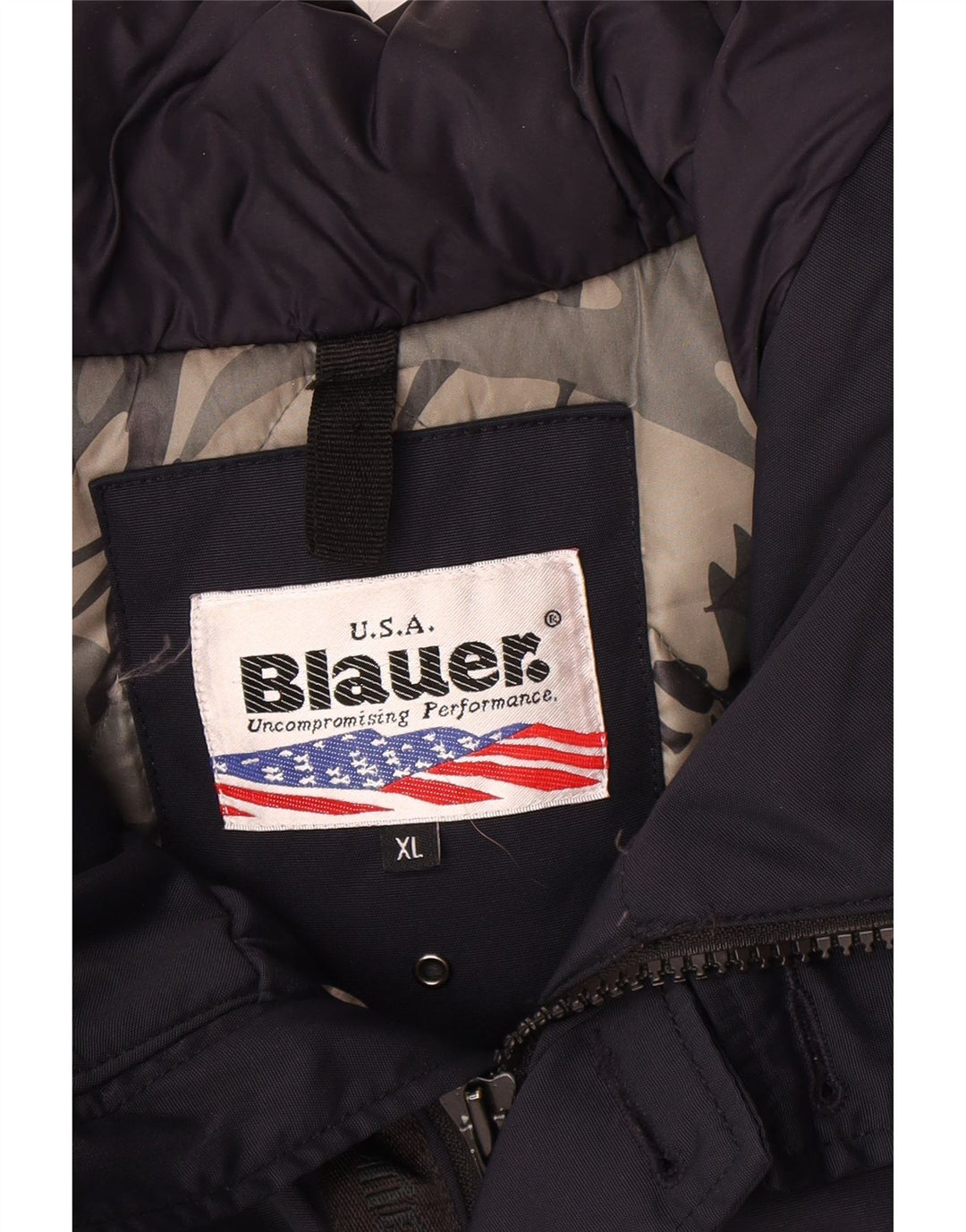 Męska kurtka parka z kapturem BLAUER UK 42 XL granatowa