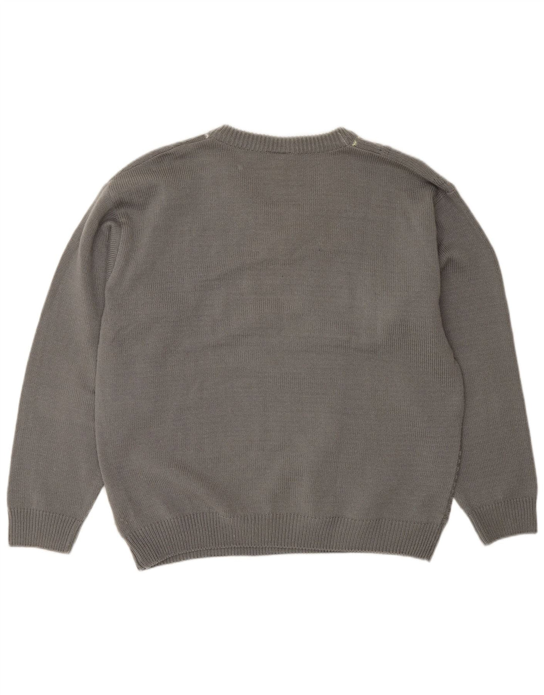 Sweter męski Jacques Lorant z dekoltem w szpic, UK 42/44, duże szare paski