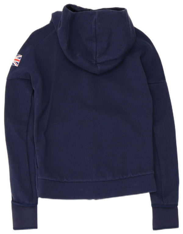Bluza z kapturem Adidas Womens Team GB Zip UK 8 Mały granatowy poliester
