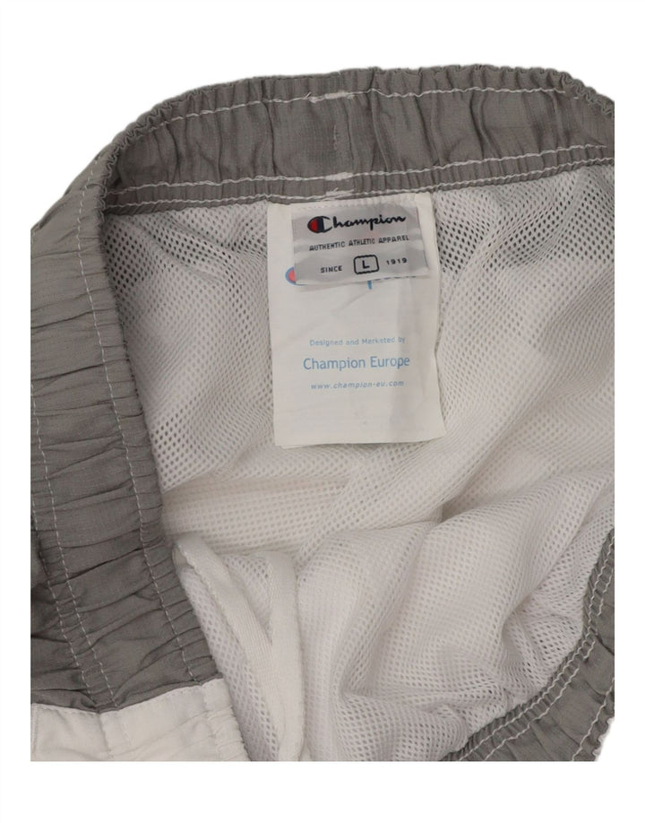 CHAMPION Mens Tracksuit Trousers Large White Polyester