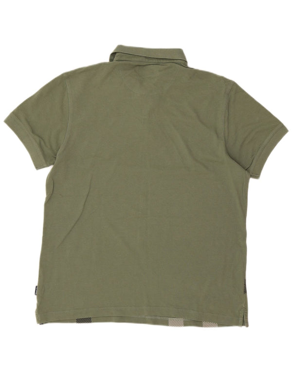 Męska koszulka polo Barbour w dużą zieloną kratkę