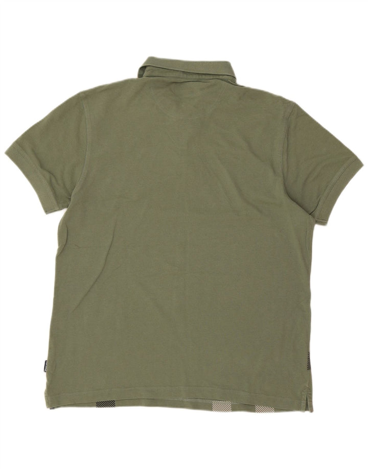 Męska koszulka polo Barbour w dużą zieloną kratkę
