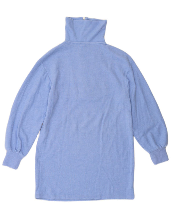 Damski sweter ZARA z długim rękawem i zamkiem błyskawicznym UK 10, mały niebieski poliester