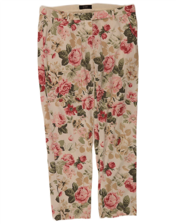 Spodnie damskie Seventy IT 44 Medium W30 L26 Wielokolorowe kwiaty