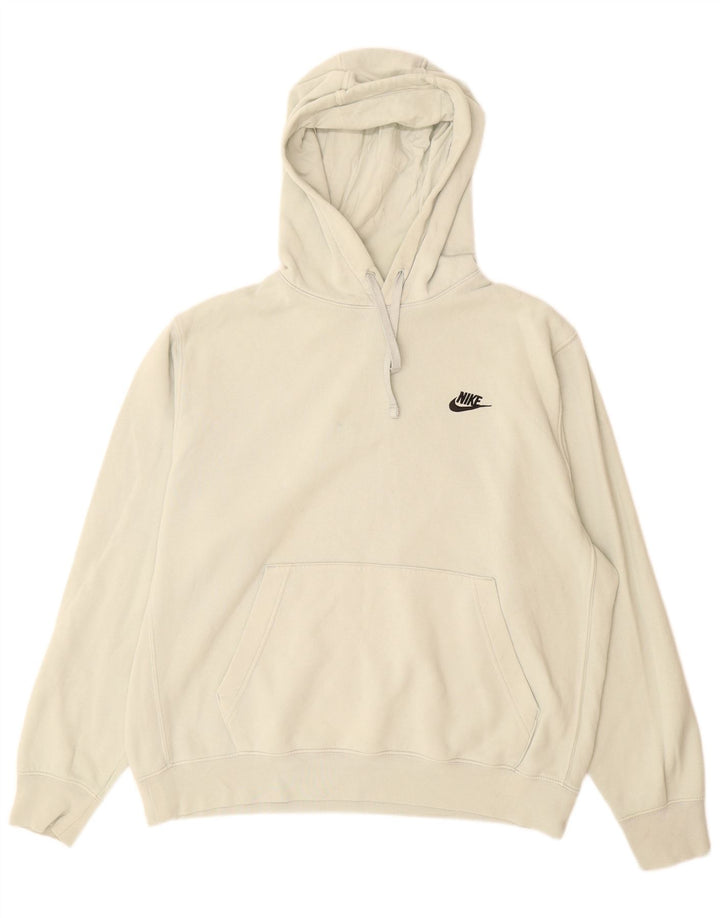 Męski sweter z kapturem Nike, duży, złamanej bieli, bawełniany