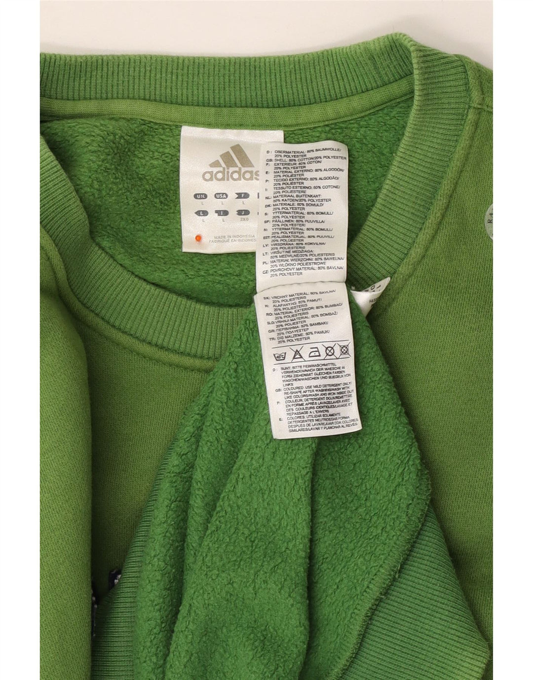 Męska bluza z grafiką ADIDAS, duża, zielona bawełna