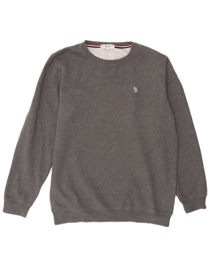 US Polo Assn. Męska bluza dresowa 2XL Szara bawełna