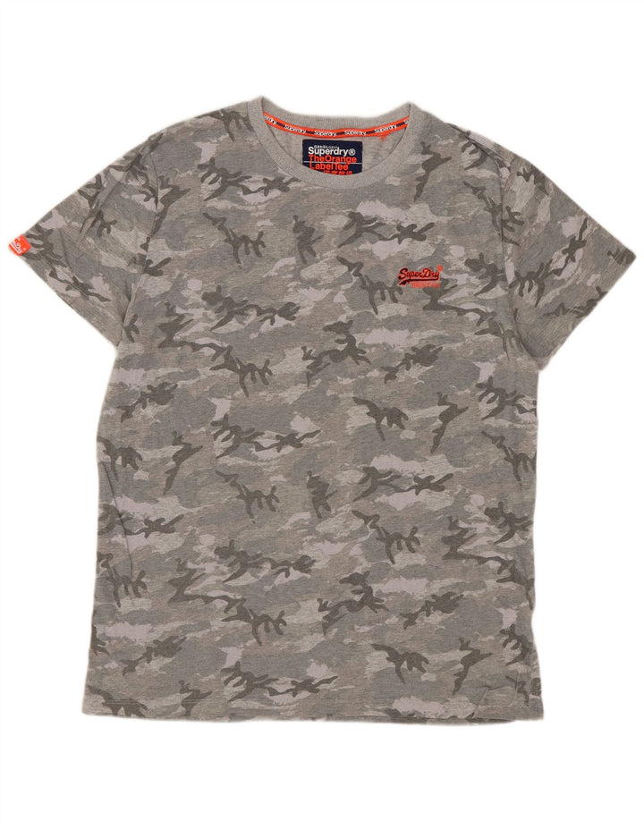 T-shirt męski SUPERDRY, średni szary kamuflaż