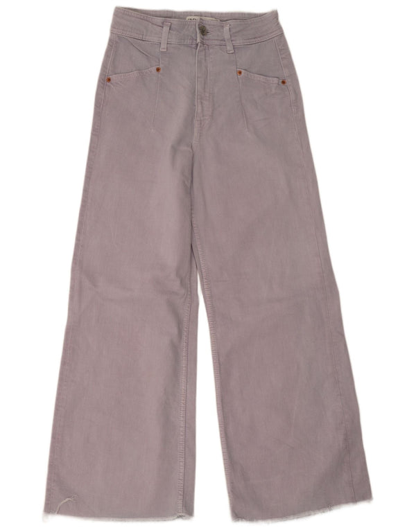 Damskie jeansy Zara z szeroką nogawką i wysokim stanem EU 36 XS W26 L28 fioletowe