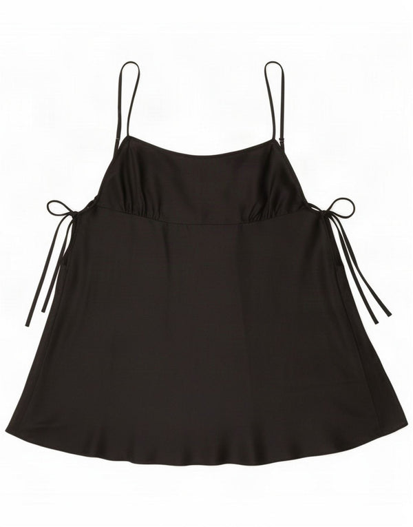 Krótki top damski w stylu vintage UK 14 Medium Black