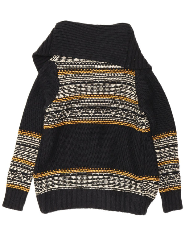 Damski sweter rozpinany Superdry UK 14, średni czarny akryl w paski