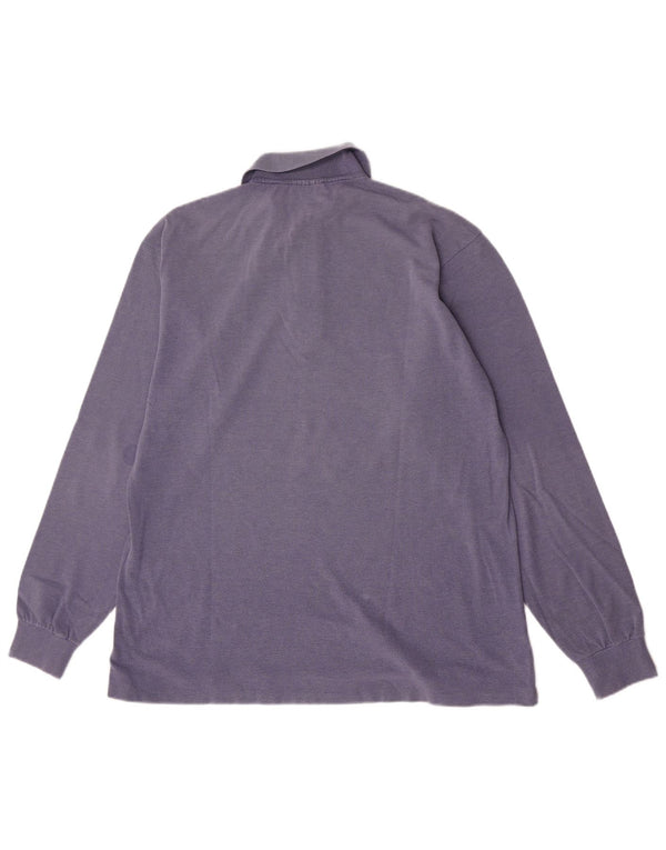 Męska koszulka polo Lacoste z długim rękawem, rozmiar 6 XL, fioletowa bawełna