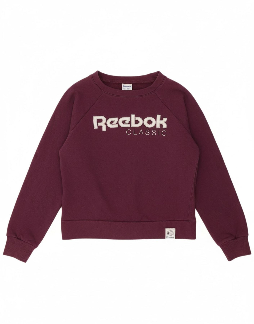 REEBOK Womens Classic Oversized Sweatshirt Jumper UK 8/10 Small Maroon