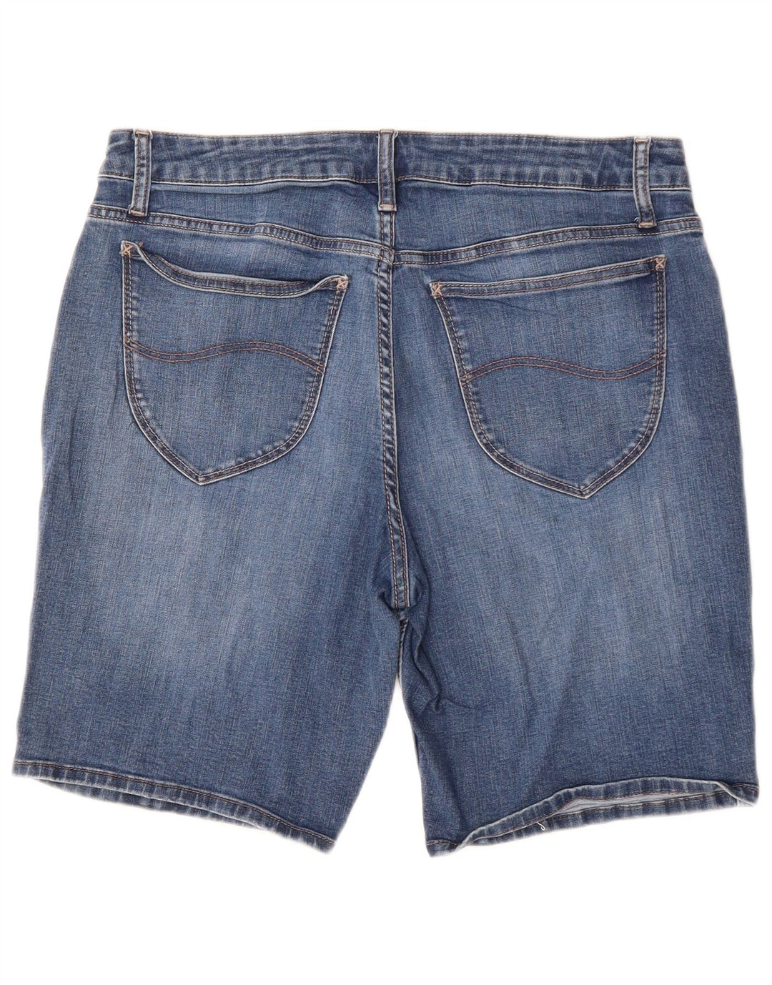 Damskie spodenki jeansowe LEE Riders Mid Rise Bermudy W32 Średni niebieski