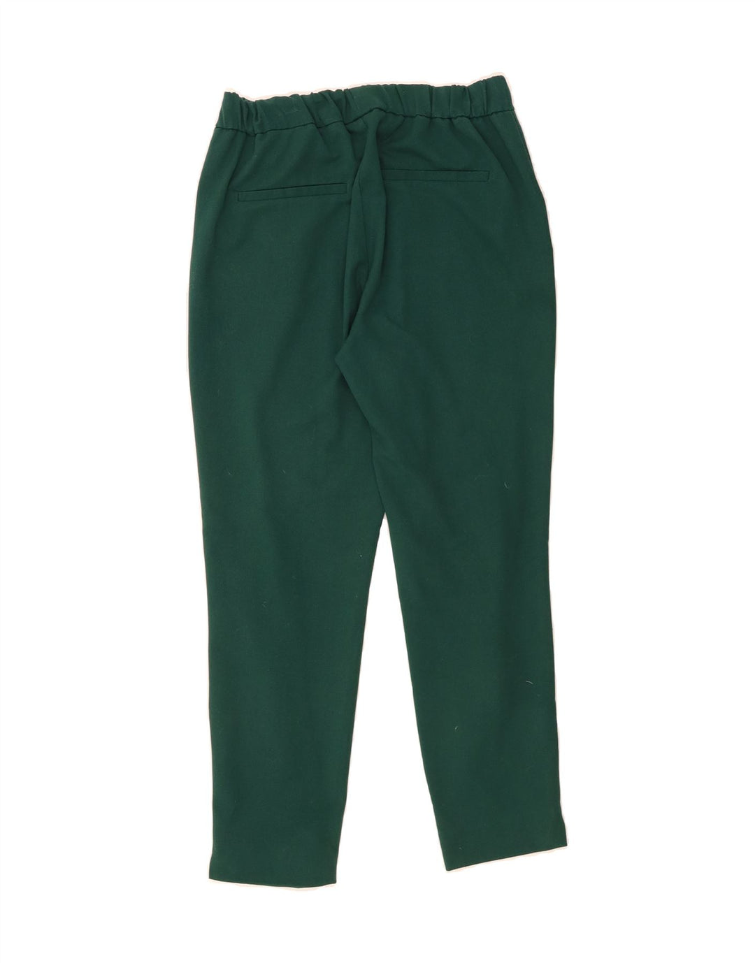 ZARA Womens Slim Cropped Trousers Small W26 L26 Green Polyester Vintage Zara and Second-Hand Zara from Messina Hembry 