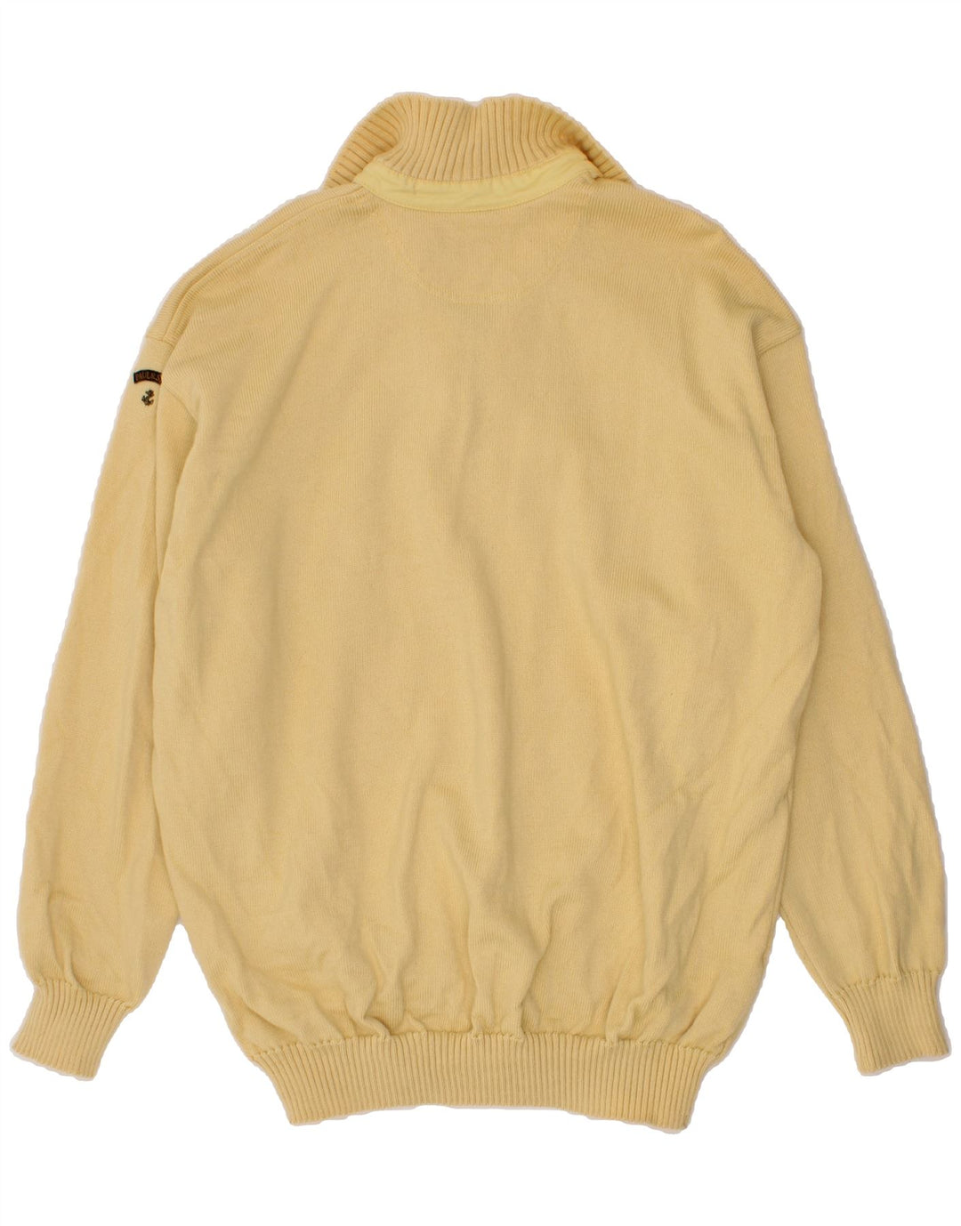 PAUL & SHARK Męski sweter zapinany na zamek, 3XL, żółta wełna