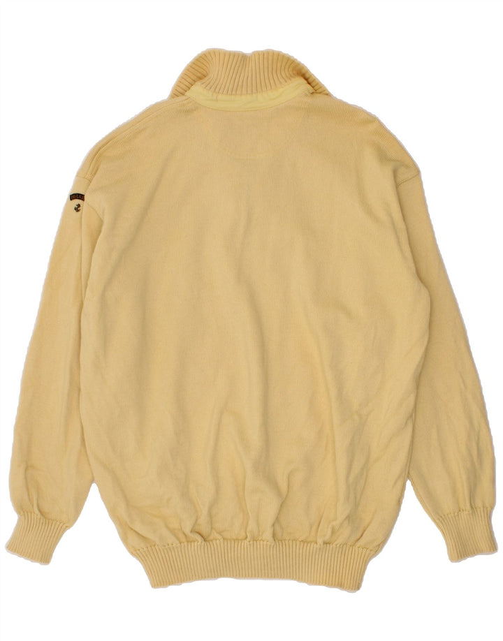 PAUL & SHARK Męski sweter zapinany na zamek, 3XL, żółta wełna