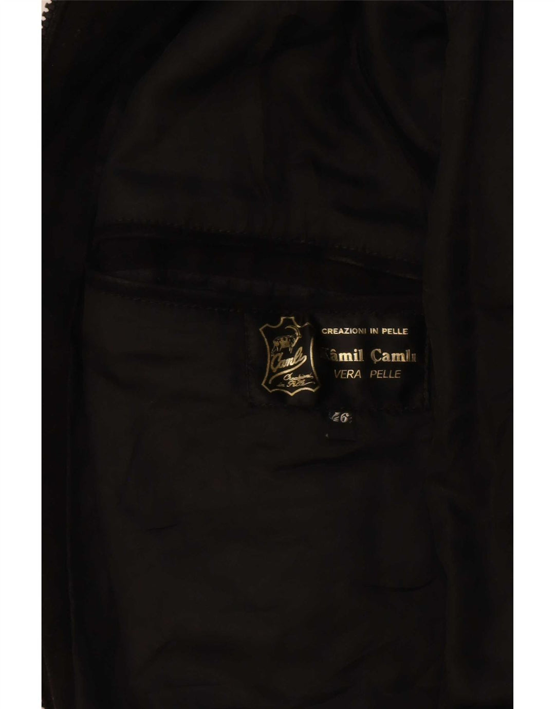 Vintage męska zamszowa kurtka bomber IT 46 mała czarna skóra
