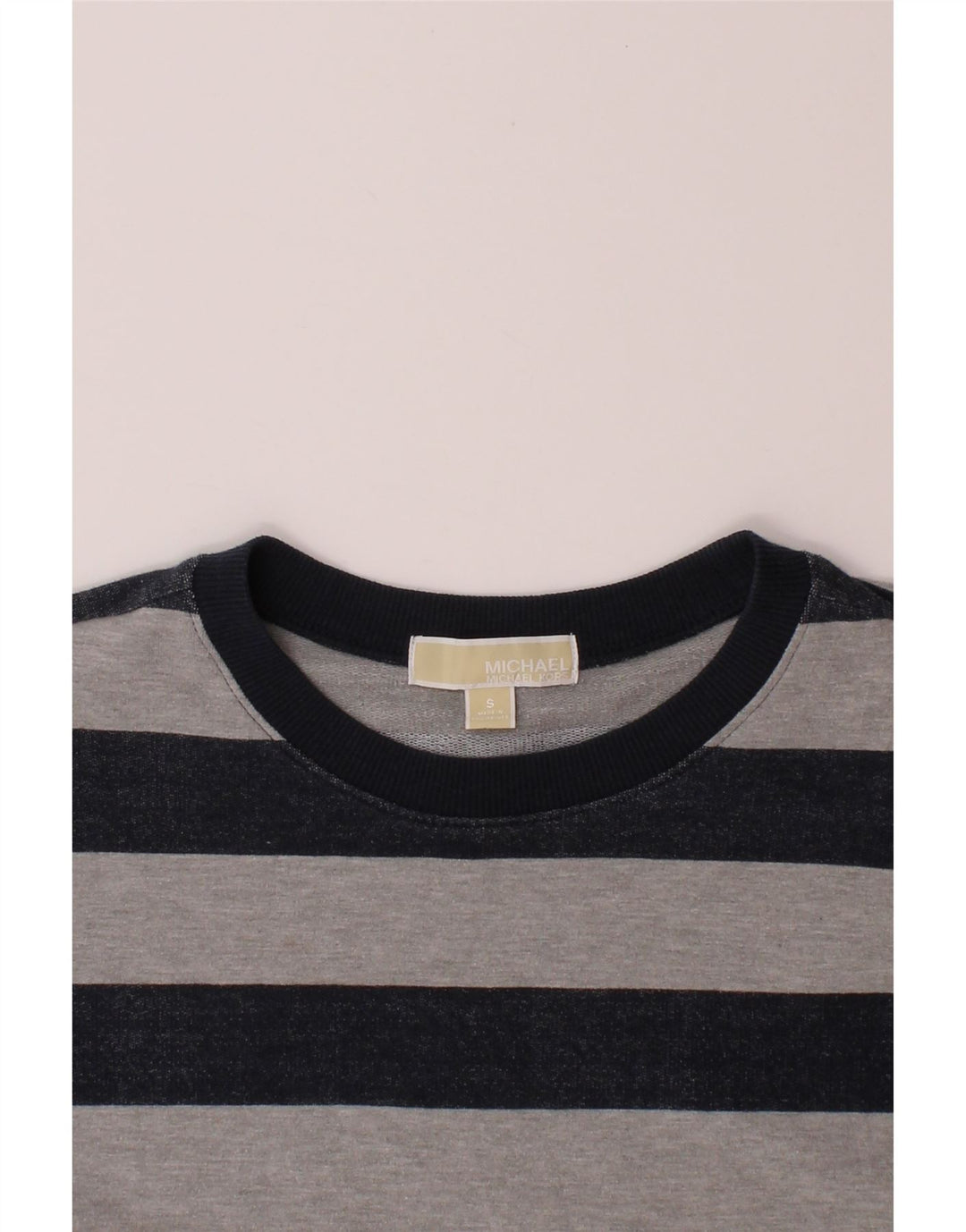 MICHAEL KORS Mens Sweatshirt Jumper Small Black Striped Cotton Vintage Michael Kors and Second-Hand Michael Kors from Messina Hembry 