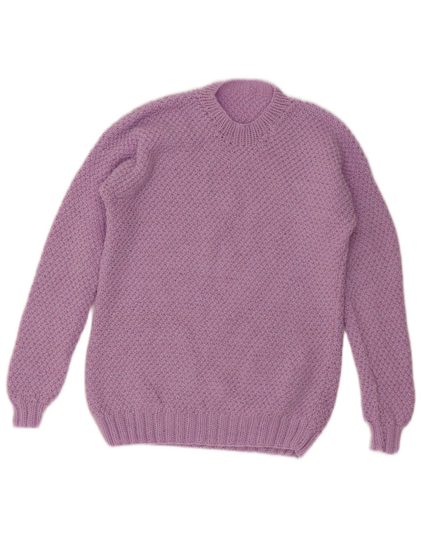 VINTAGE Womens Crew Neck Jumper Sweater UK 12 Medium Purple