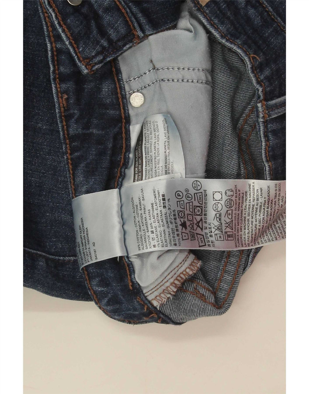 Damskie jeansy Levi's Slim W29 L30 Niebieskie bawełniane