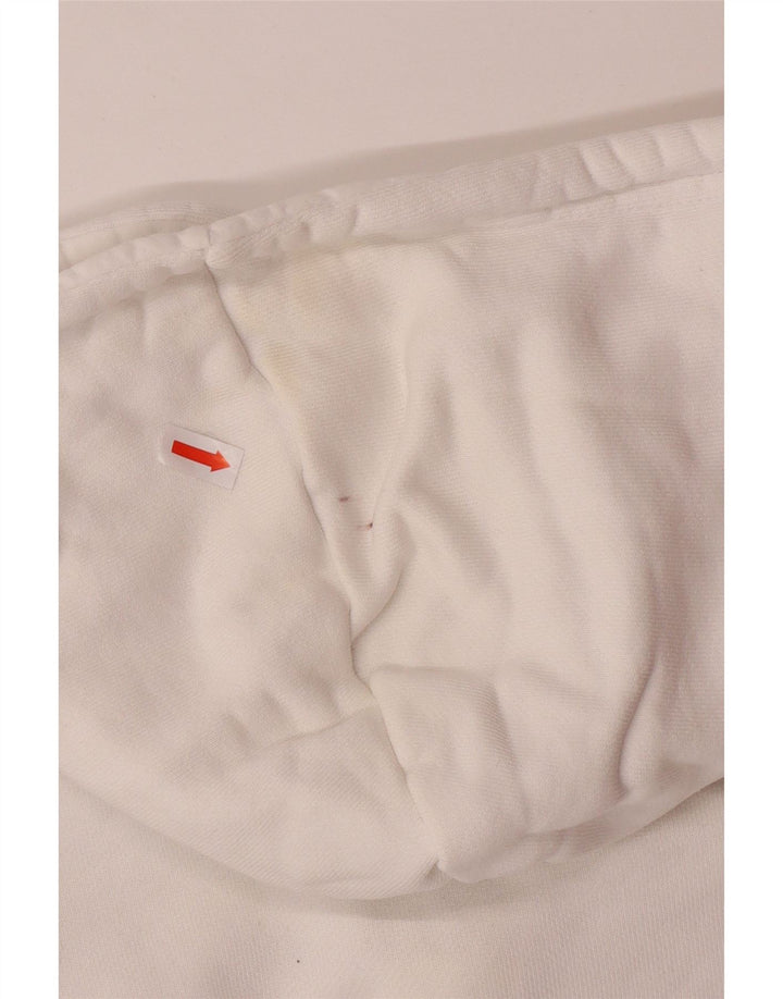 Damska bluza z kapturem ADIDAS Crop Graphic UK 8 Small White Cotton