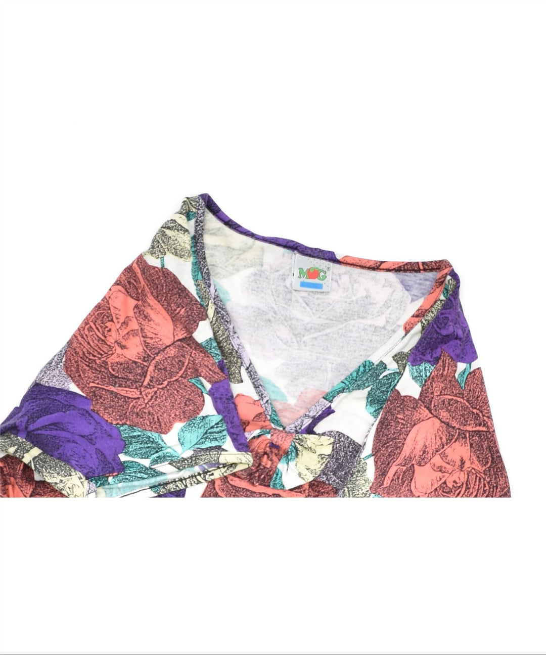 MOG Womens Blouse Top UK 12 Medium Multicoloured Floral Vintage Vintage Mog and Second-Hand Mog from Messina Hembry 