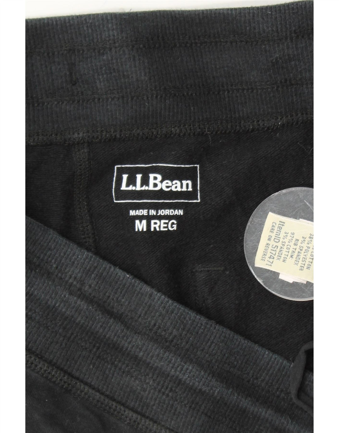 Damskie spodnie dresowe L.L.BEAN Joggers UK 14 Średnia czarna bawełna