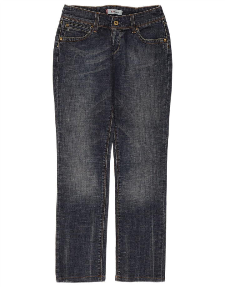 Damskie jeansy Levi's 571 Slim W30 L30 Niebieskie bawełniane