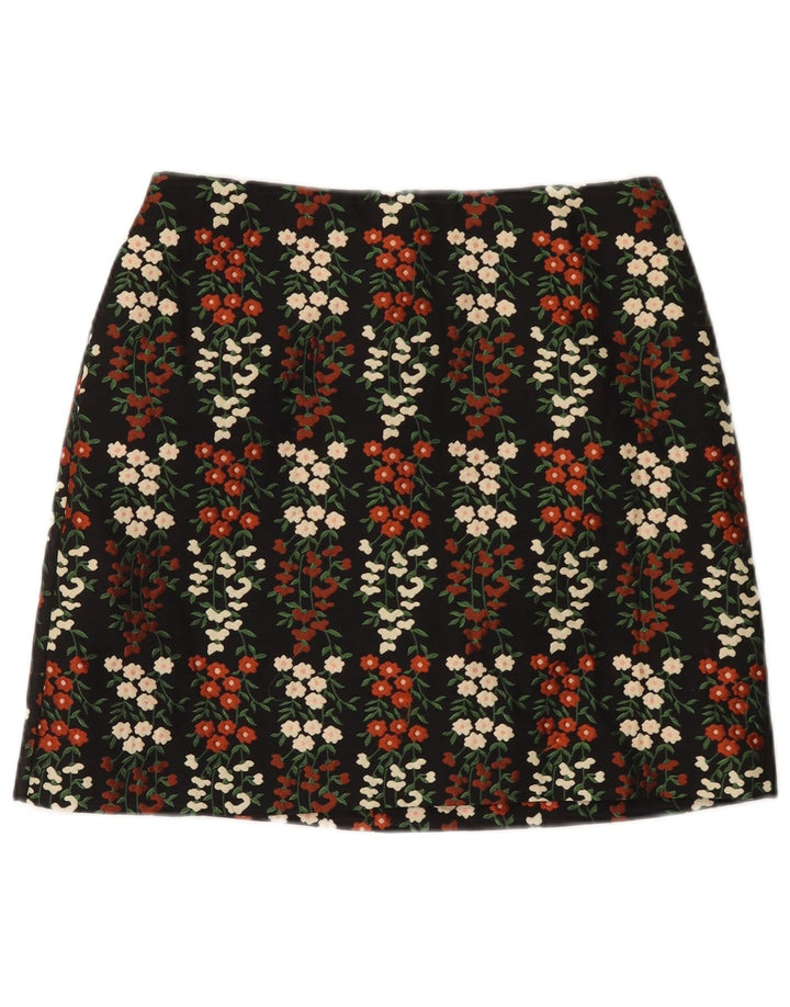 Damska spódniczka mini Oasis UK 12 Medium W30 Czarny kwiatowy poliester