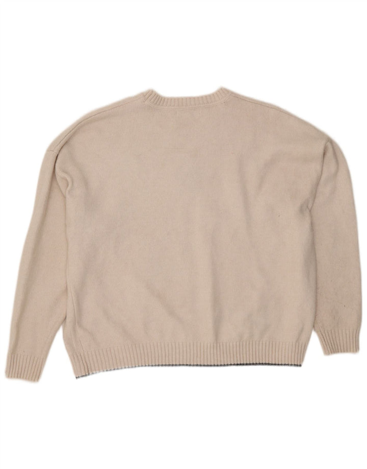 Marks & Spencer Damski sweter z abstrakcyjnym wzorem i okrągłym dekoltem, UK 18 XL B