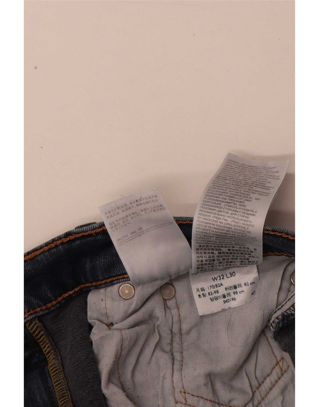 Damskie jeansy Levi's 512 Slim Tapered W32 L30 Niebieska bawełna