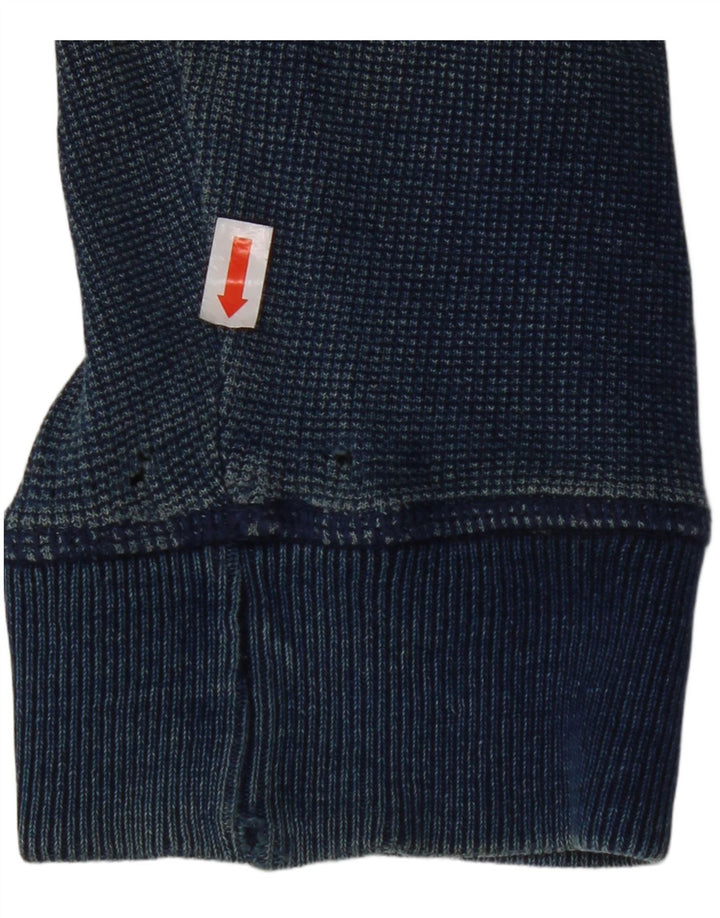 Męski sweter z kapturem i zamkiem FAT FACE, średni granatowy, bawełniany