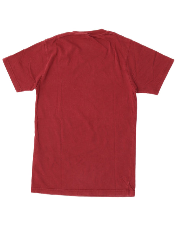 T-shirt męski Vans o klasycznym kroju, top XS, bordowa, bawełniana