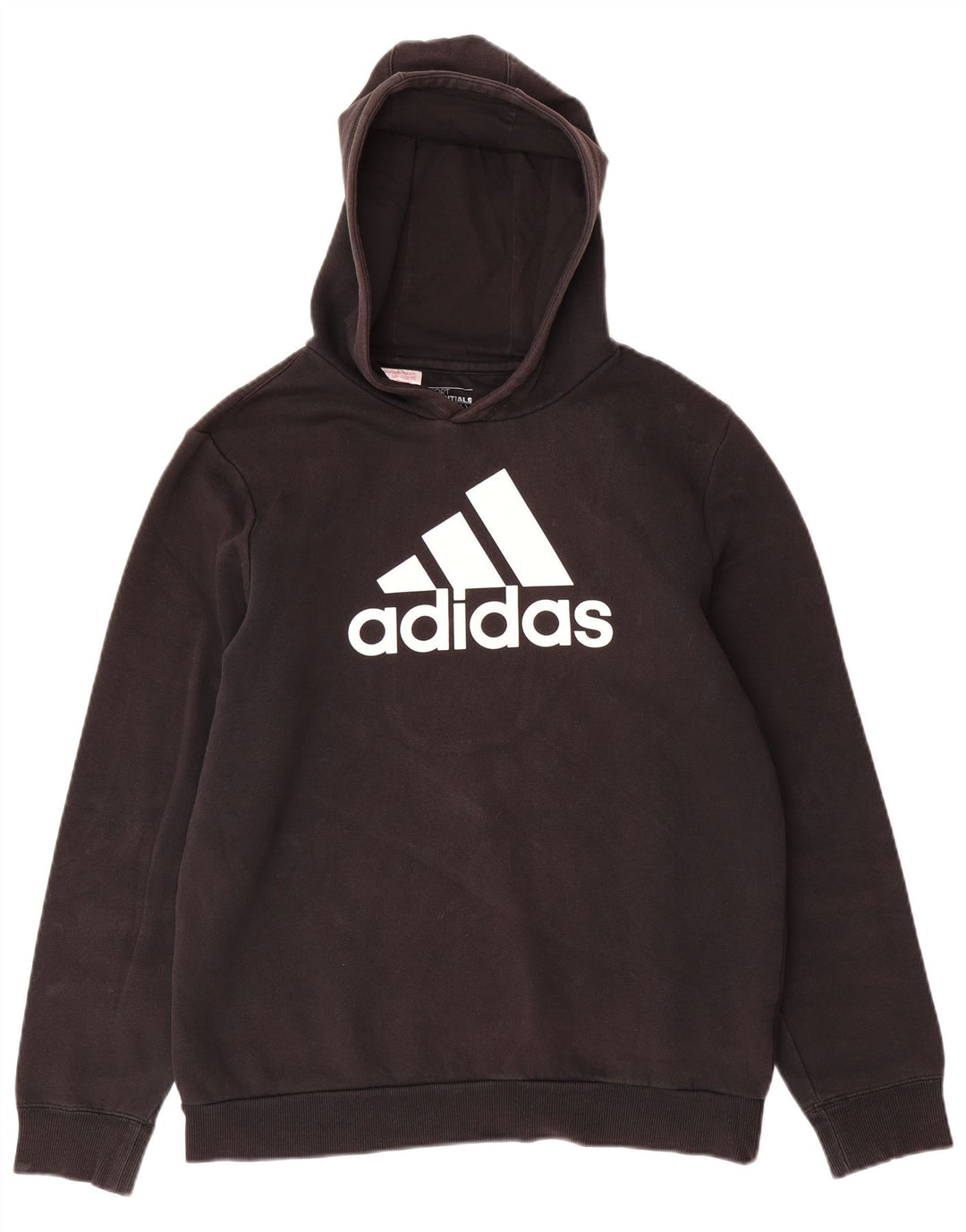 Chłopięcy sweter z kapturem ADIDAS z grafiką 15-16 lat XL, czarny, bawełniany
