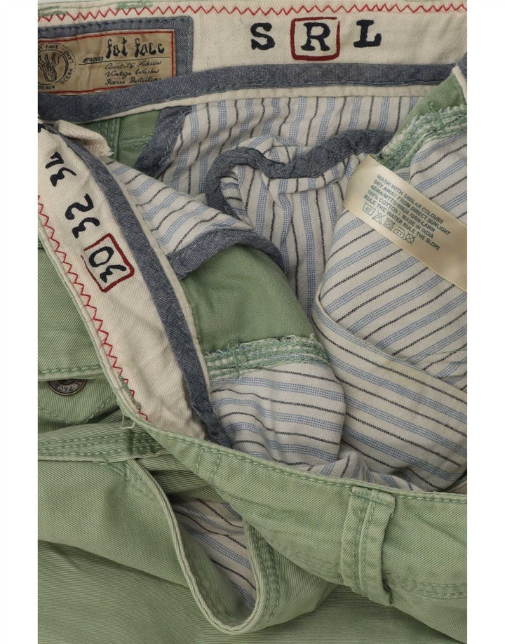 Męskie spodenki Chino Fat Face Medium W30, zielone, bawełniane