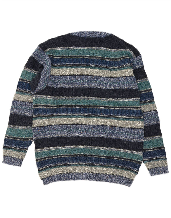Marks & Spencer Męski sweter St. Michael z okrągłym dekoltem, mały, niebieski