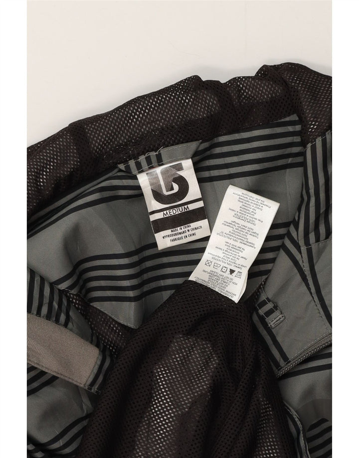 Męska kurtka przeciwdeszczowa Burton Graphic UK 38 z poliestru w średnie szare paski