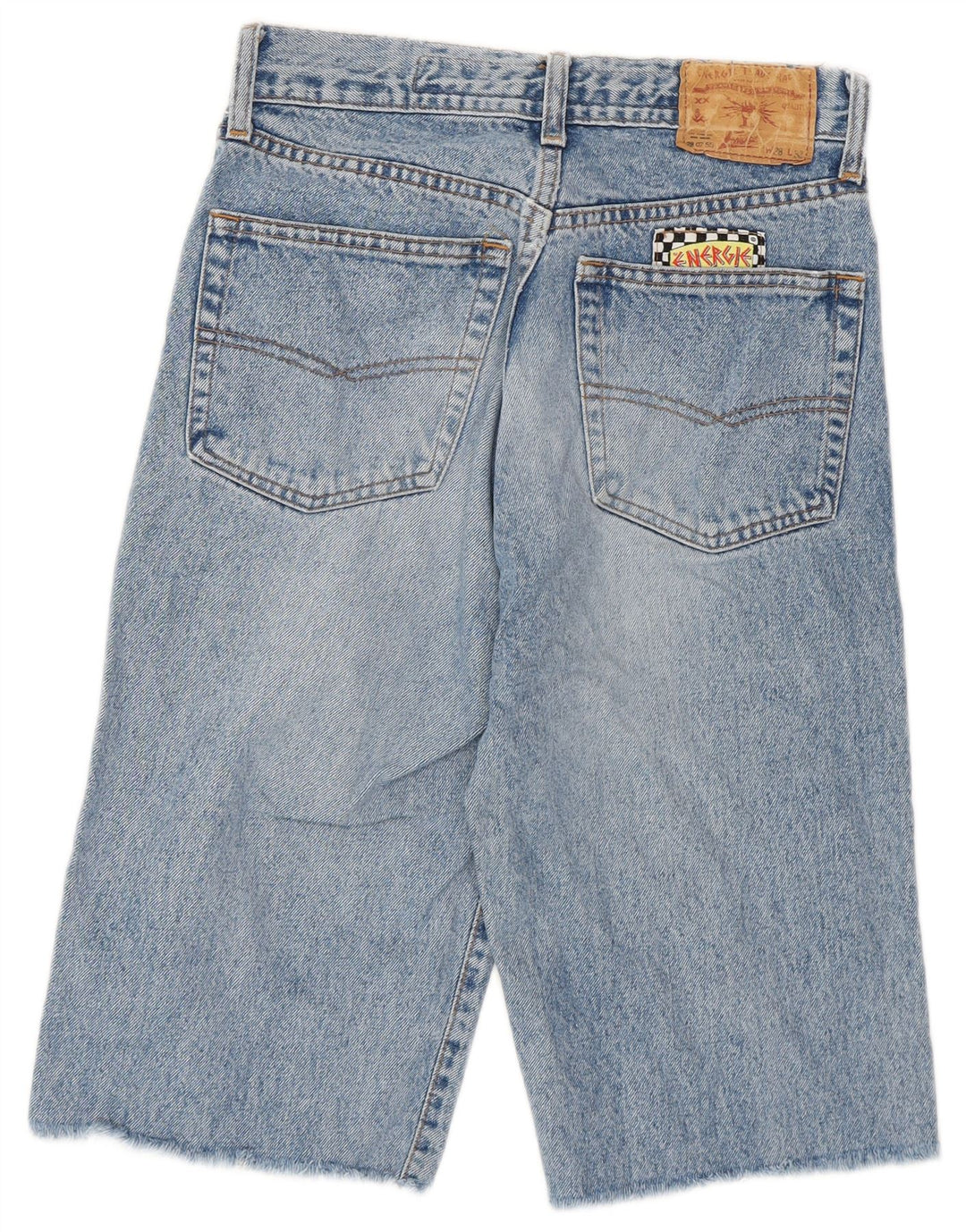 Damskie spodenki jeansowe Energie Graffiti Graphic Bermudy W28 Średni niebieski