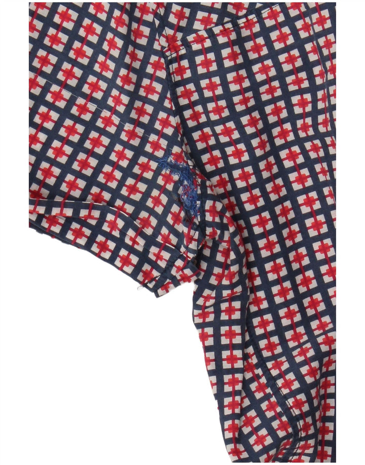 Damska bluzka Tommy Hilfiger US 6, średnia, granatowa, geometryczna bawełna