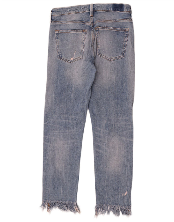 Damskie jeansy Zara w trudnej sytuacji EU 34 2XS W24 L26 Niebieskie