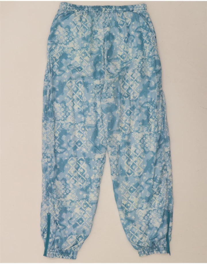 Vintage męski dres, duży, niebieski, geometryczny nylon
