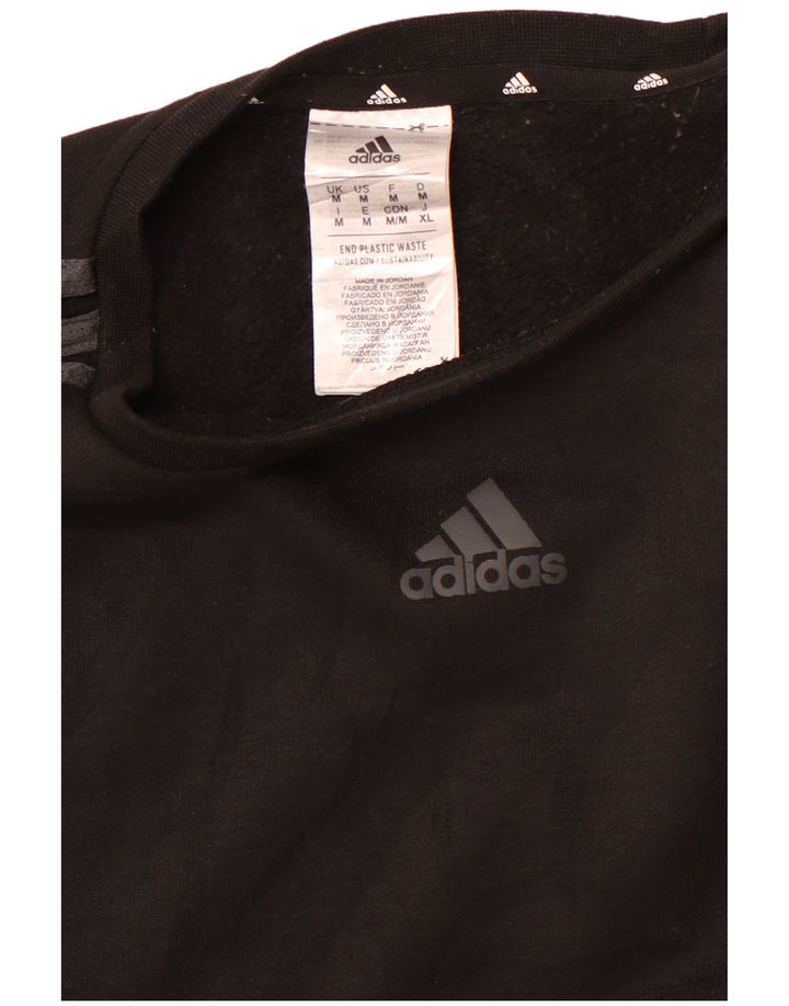 Męska bluza ADIDAS, sweter, średni czarny poliester