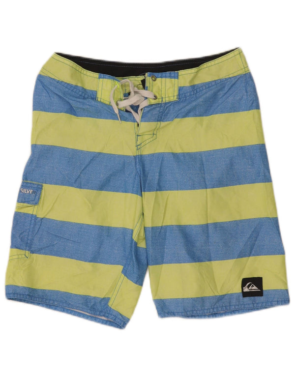 Męskie spodenki kąpielowe Quiksilver XS z poliestru w niebieskie paski