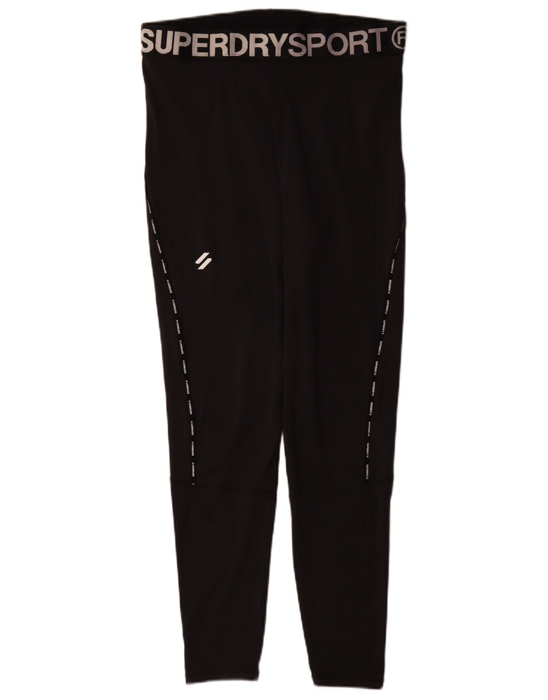 Damskie legginsy Superdry Graphic UK 18 XL, czarny poliester