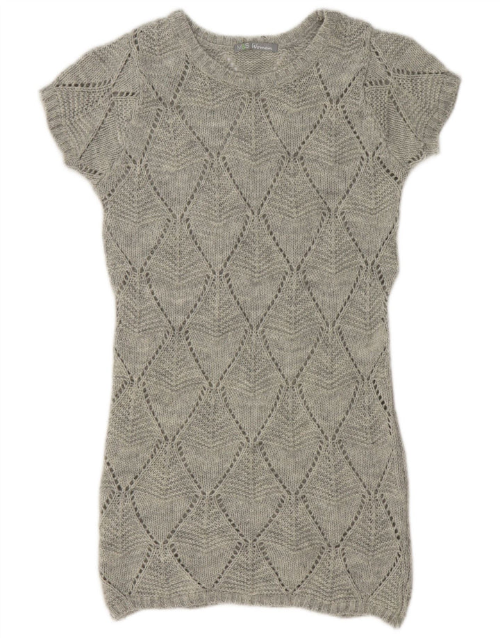Marks & Spencer Damska sukienka sweterkowa UK 12 Średni szary Argyle/Diament