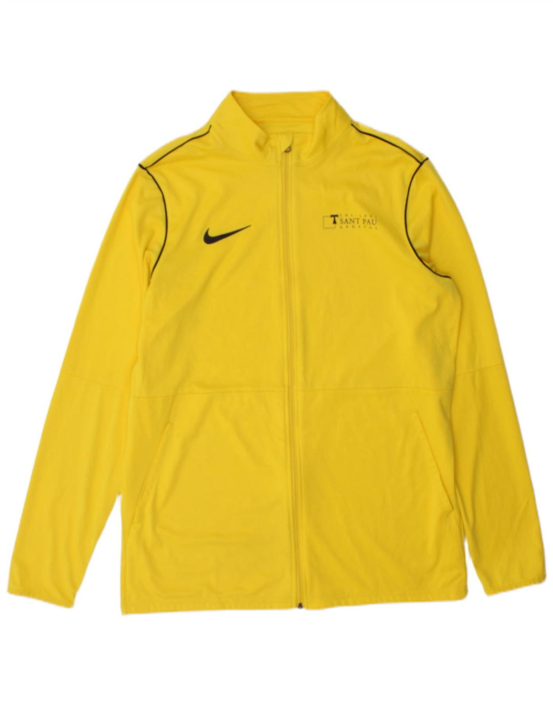 Męska kurtka dresowa Nike Dri Fit, duży, żółty poliester z blokami kolorów
