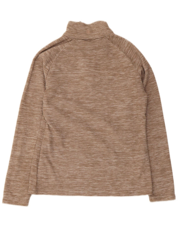 Damski sweter polarowy Mountain Warehouse z zamkiem błyskawicznym, UK 10, mały, beżowy, nakrapiany
