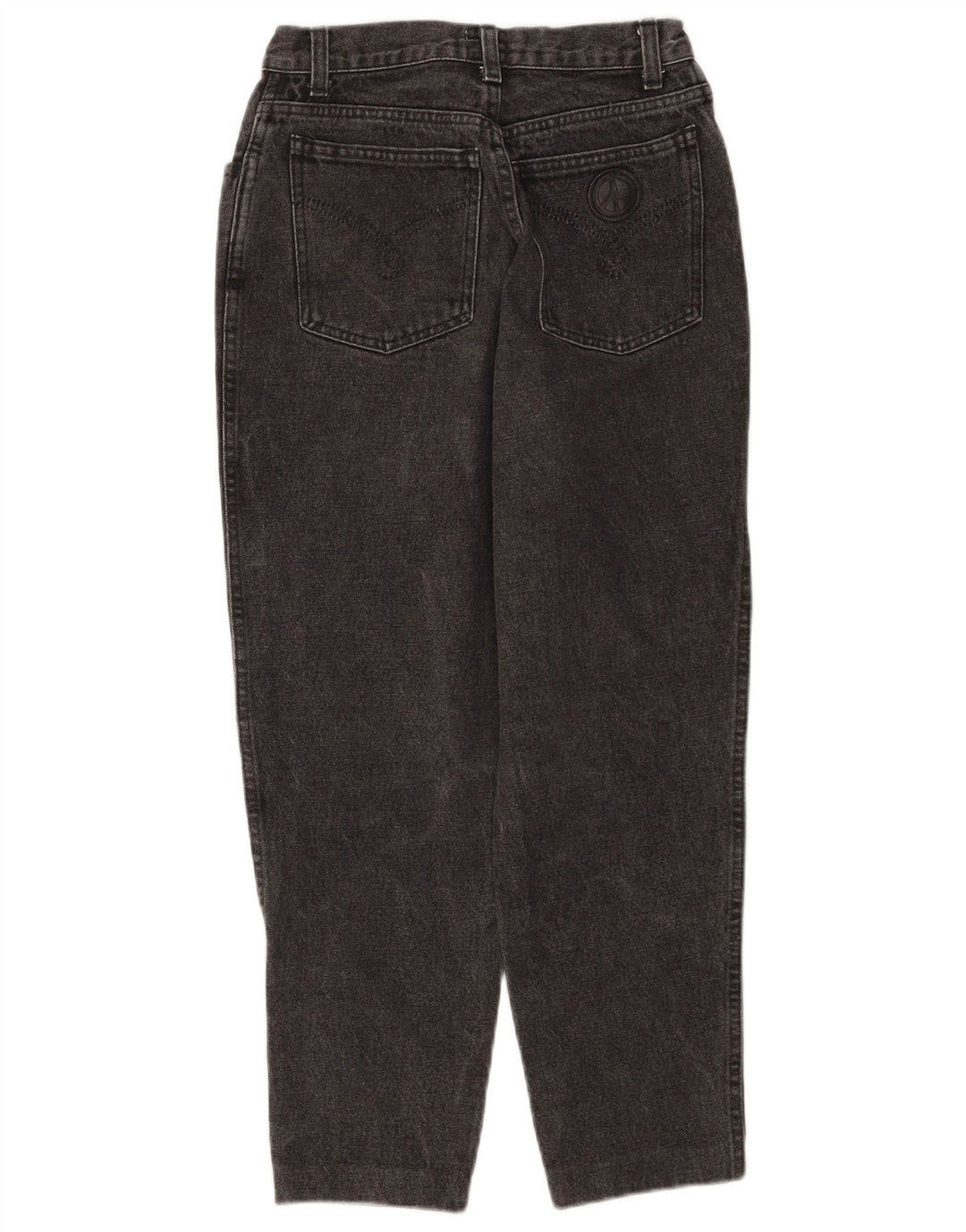 Damskie jeansy przycięte Moschino W28 L25 Czarne bawełniane