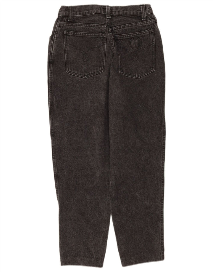 Damskie jeansy przycięte Moschino W28 L25 Czarne bawełniane